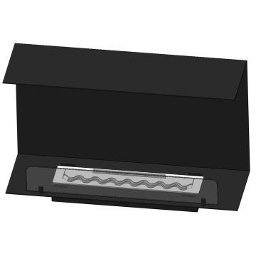 InFire – BIO-Einbaukamin 80x45 cm 3kW schwarz