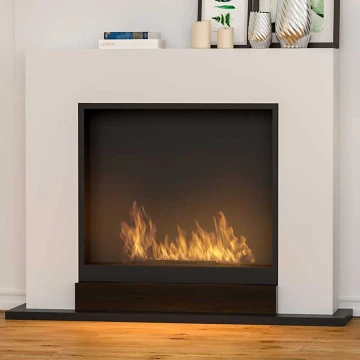 InFire – BIO-Kamin 100x120 cm 3,5kW weiß