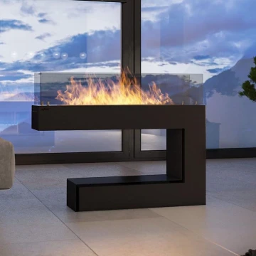 InFire - BIO-Kamin 110x92 cm 3kW schwarz