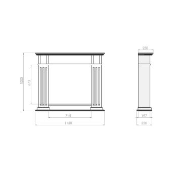 InFire – BIO-Kamin 115x100 cm 3kW weiß