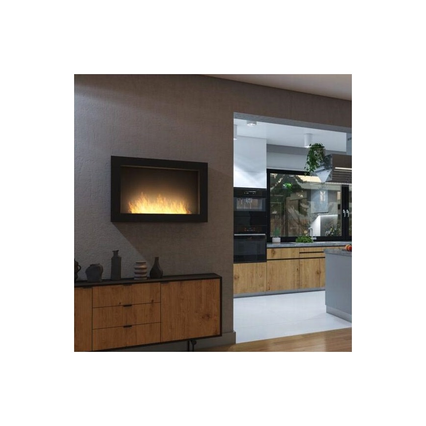 InFire – BIO-Wandkamin 100x56 cm 3kW schwarz