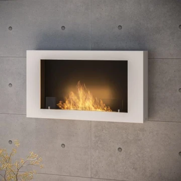 InFire – BIO-Wandkamin 100x56 cm 3kW weiß