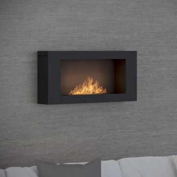 InFire - BIO - Wandkamin 44x91 cm 3kW schwarz