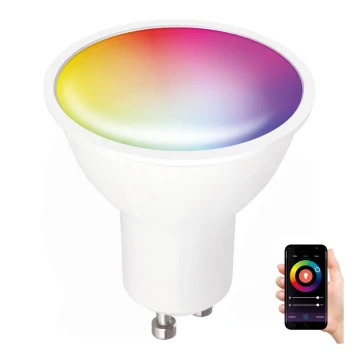 Intelligentes, dimmbares LED-RGB-Leuchtmittel GU10/5W/230V 2700-6500K Wi-Fi Tuya