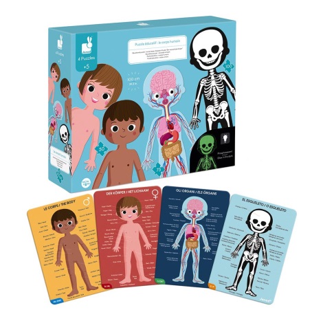Janod - Kinder-Lernpuzzle 225 Stück menschlicher Körper