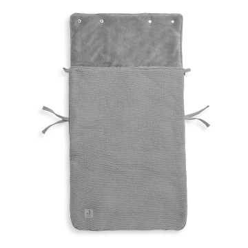 Jollein - Autositz-Sack fleece BASIC KNIT 42x82 cm Stein-Grau