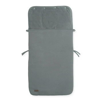 Jollein - Autositz-Sack fleece BRICK VELVET 42x82 cm samtig sturmgrau