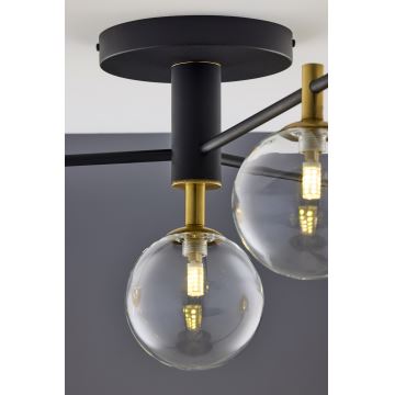 Jupiter 2034 - Aufbauleuchte FIGARO 4xG9/10W/230V schwarz/golden/beige/klar