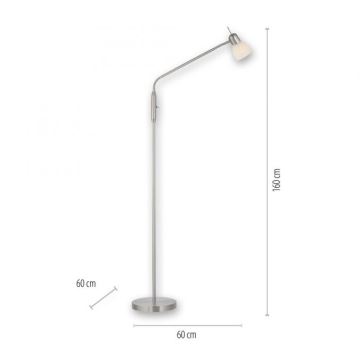 JUST LIGHT. 11956-55 - Stehleuchte KARO 1xE14/40W/230V Chrom