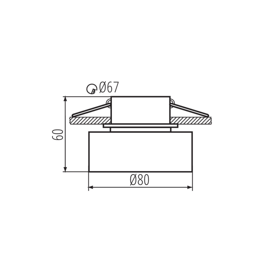 Einbaustrahler GOVIK 10W schwarz/golden