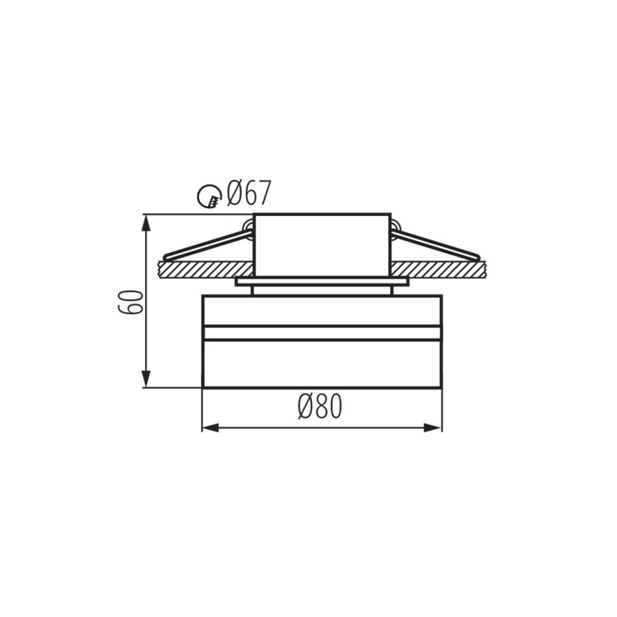 Einbaustrahler GOVIK 10W schwarz/golden