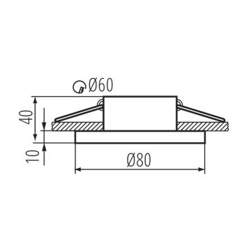 Badezimmereinbauleuchte FLINI 10W IP44 schwarz