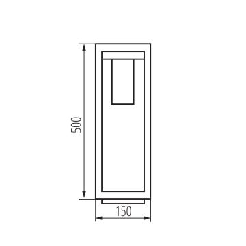 Außenleuchte VIMO 1xE27/15W/230V 50 cm IP44 schwarz