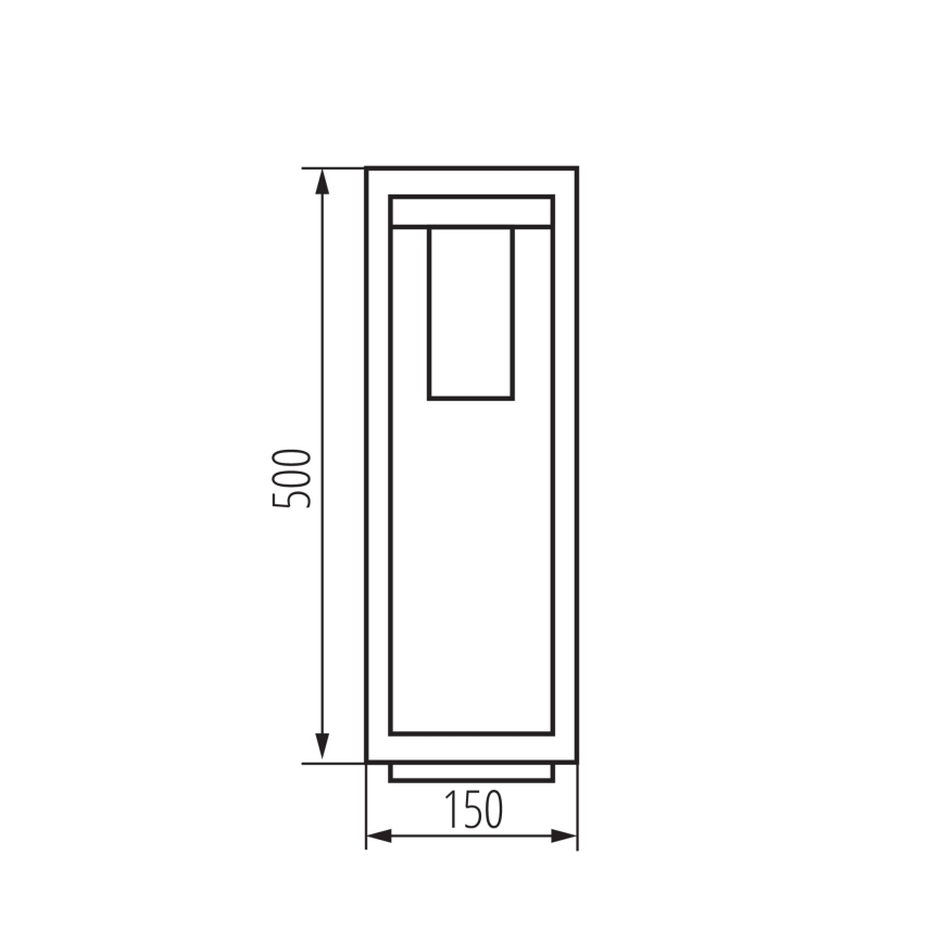 Außenleuchte VIMO 1xE27/15W/230V 50 cm IP44 schwarz