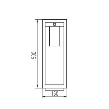 Auβenleuchte mit Sensor VIMO 1xE27/15W/230V 50 cm IP44 schwarz