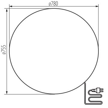 Außenleuchte STONO 1xE27/25W/230V d 78 cm IP65