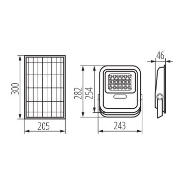 Dimmbarer LED-Strahler mit Solarpanel und Dämmerungssensor LED/10W/10000 mAh 3,2V IP65 + Fernbedienung