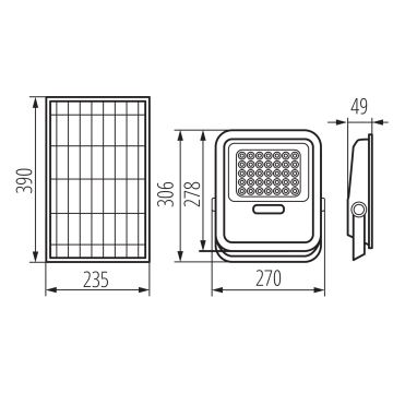 Dimmbarer LED-Strahler mit Solarpanel und Dämmerungssensor LED/15W/15000 mAh 3,2V IP65 + Fernbedienung