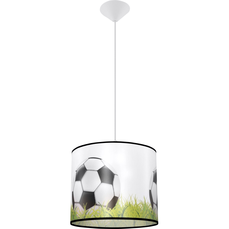 Kinder-Hängeleuchte an Schnur FOOTBALL 1xE27/15W/230V d 30 cm