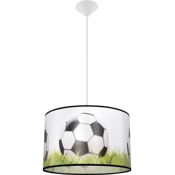 Kinder-Hängeleuchte an Schnur FOOTBALL 1xE27/15W/230V d 40 cm