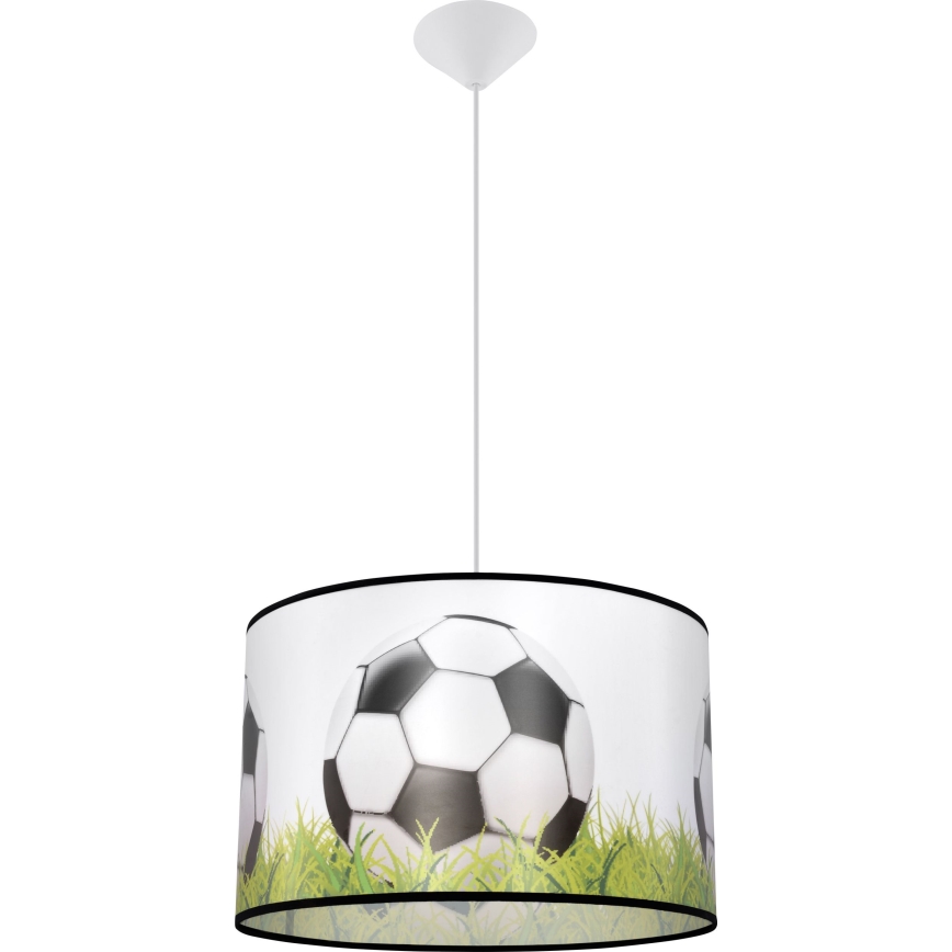 Kinder-Hängeleuchte an Schnur FOOTBALL 1xE27/15W/230V d 40 cm