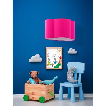 Kinder-Kronleuchter auf einer Litze CLOUD 1xE27/25W/230V rosa