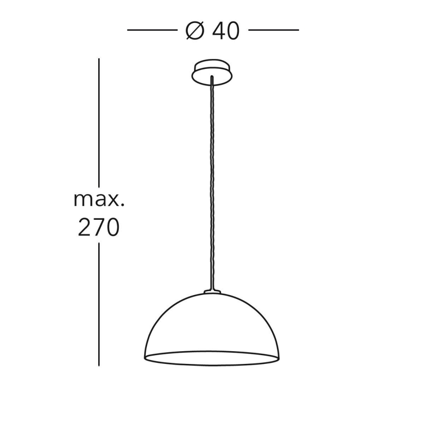 Kolarz A1339.31.Co.VinAu/40 - Hängeleuchte an Schnur CULT 1xE27/100W/230V d 40 cm golden