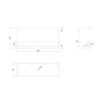 Kratki - BIO-Einbaukamin 50x100 cm 7kW schwarz