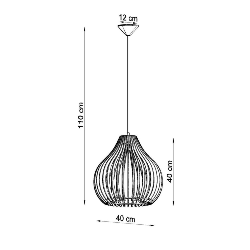 Kronleuchter an Schnur APRILLA 1xE27/60W/230V