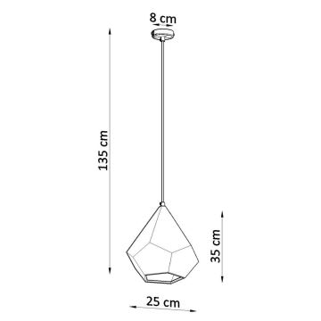 Kronleuchter an Schnur PAVLUS 1xE27/60W/230V