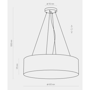 Kronleuchter an Schnur RONDO 4xE27/15W/230V grün