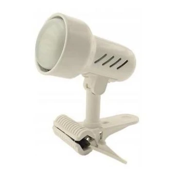 Lampe mit einem Clip KD 1xE27/24W/230V weiß