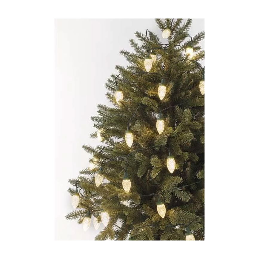 LED Außen-Weihnachtskette 50xLED/8 funkcí 14,8 m IP44 warmweiß