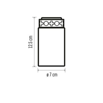 LED Außendekoration 1xLED/2xC IP44 rot