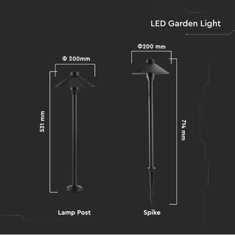LED-Außenlampe GARDEN LED/7W/230V 3000K IP65