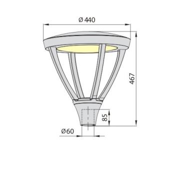 LED Außenlampe PARK PLUS LED/60W/230V 4000K