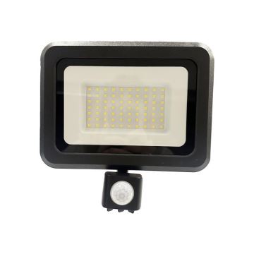 LED-Außenstrahler mit Sensor LED/50W/230V 4000K IP44 schwarz