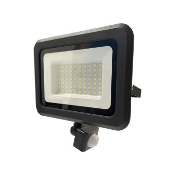 LED-Außenstrahler mit Sensor LED/50W/230V 4000K IP44 schwarz