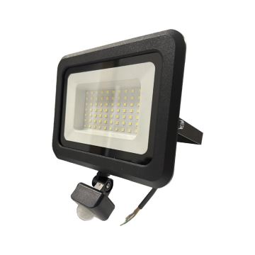 LED-Außenstrahler mit Sensor LED/50W/230V 4000K IP44 schwarz