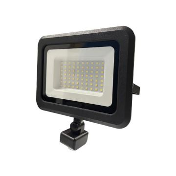 LED-Außenstrahler mit Sensor LED/50W/230V 4000K IP44 schwarz