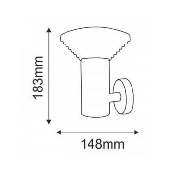 LED Auβen-Wandbeleuchtung PIRAMIDA 1xLED/6,5W/230V IP44