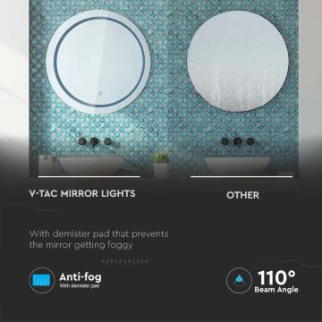 LED Badspiegel mit Hintergrundbeleuchtung LED/25W/230V IP44 3000K/4000K/6400K