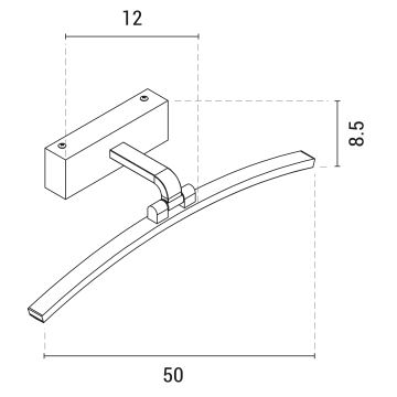 LED-Bilderleuchte LED/10W/230V 4000Κ 50 cm schwarz