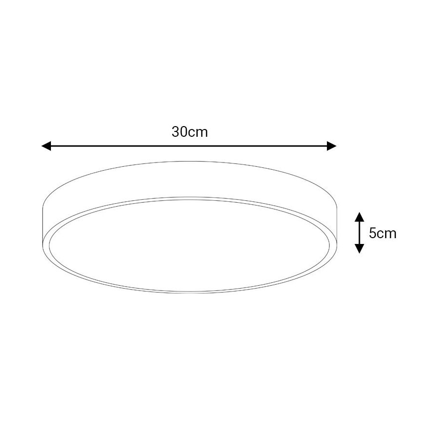 LED-Deckenleuchte FELIZ LED/30W/230V 4000K d 30 cm schwarz