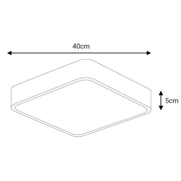 LED-Deckenleuchte FELIZ LED/40W/230V 4000K 40x40 cm schwarz