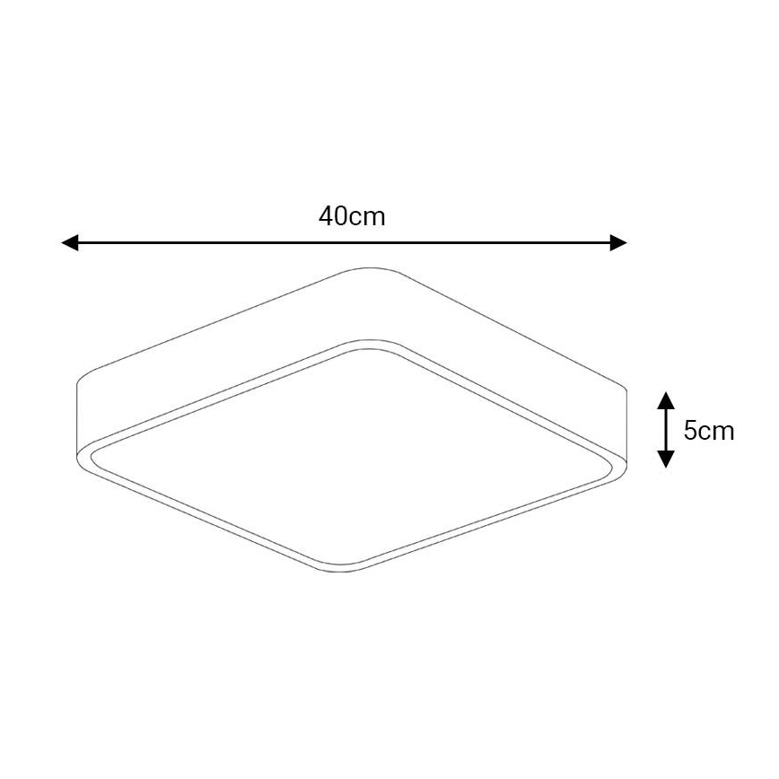 LED-Deckenleuchte FELIZ LED/40W/230V 4000K 40x40 cm schwarz