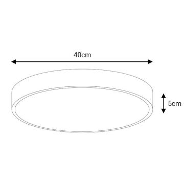 LED-Deckenleuchte FELIZ LED/40W/230V 4000K d 40 cm schwarz