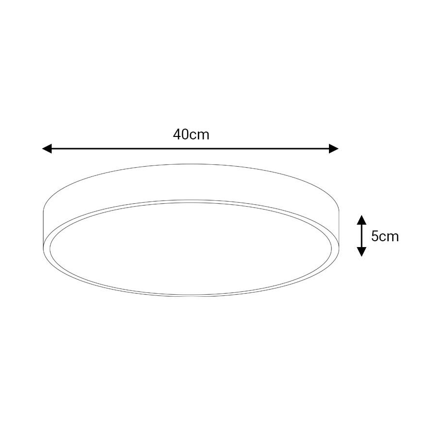 LED-Deckenleuchte FELIZ LED/40W/230V 4000K d 40 cm schwarz