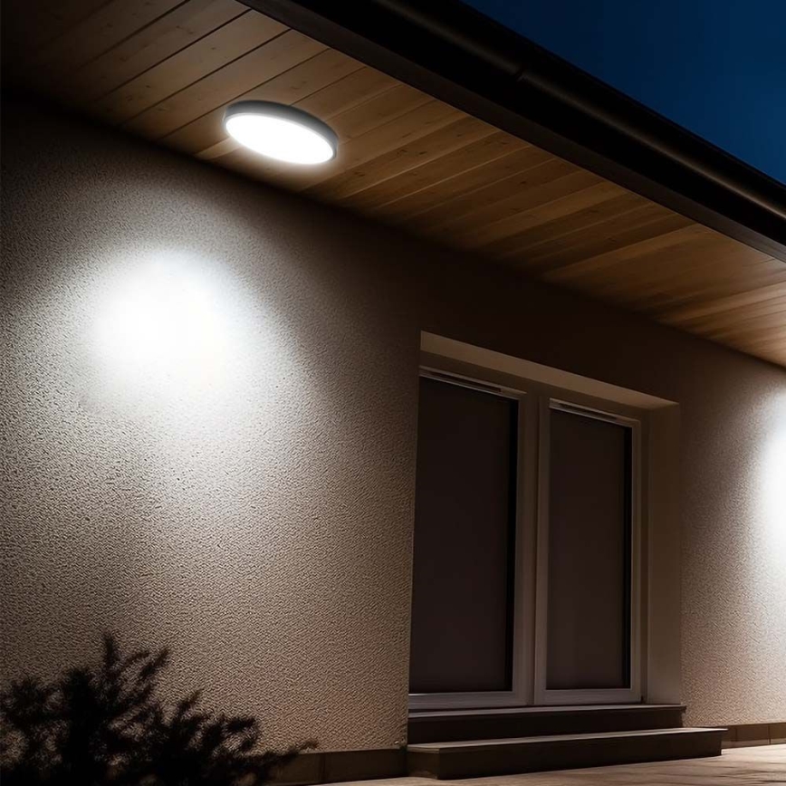 LED-Deckenleuchte für Badezimmer LED/18W/230V IP44 6500K d 25 cm schwarz