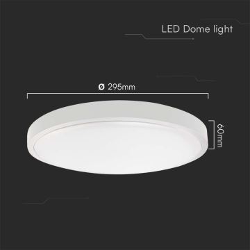 LED-Deckenleuchte für Badezimmer LED/24W/230V IP44 3000K d 29 cm weiß